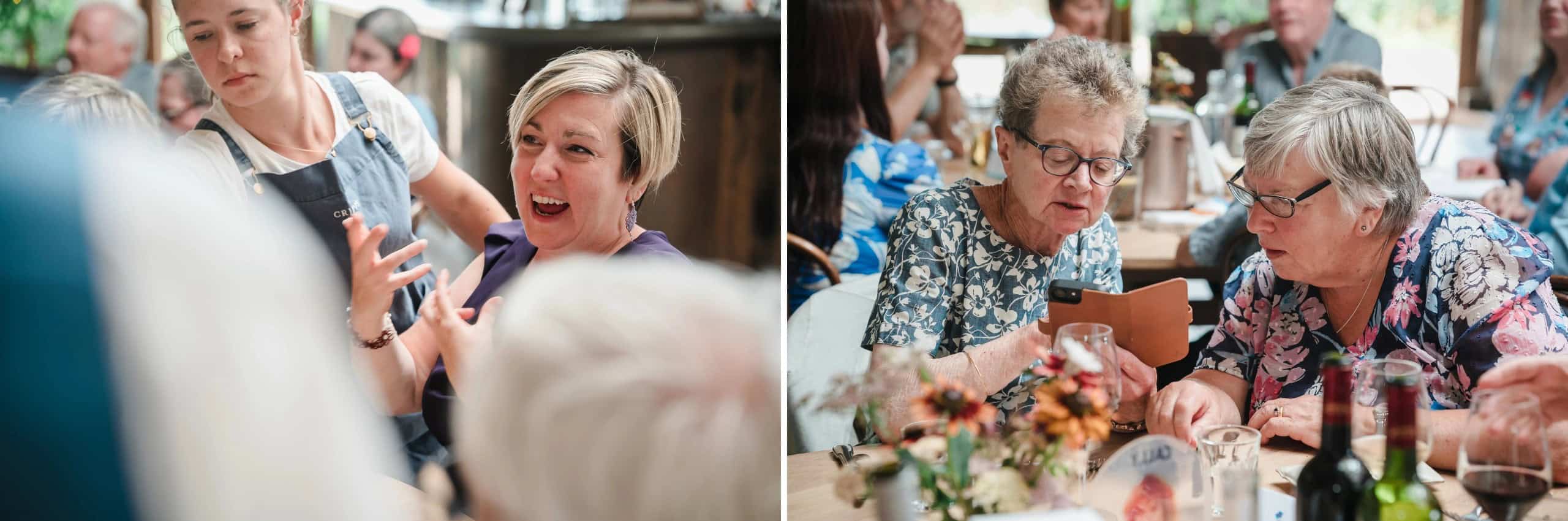 Woman instructing a group during a hands-on cooking or craft class, gesturing expressively while teaching. — Wedding at Cripps Barn, Cirencester